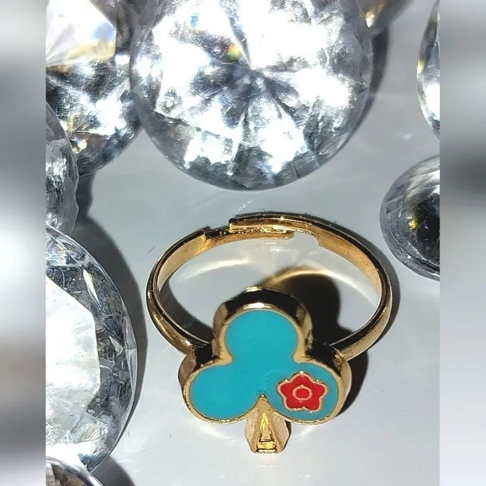 Super cute girls jeweled adjustable ring